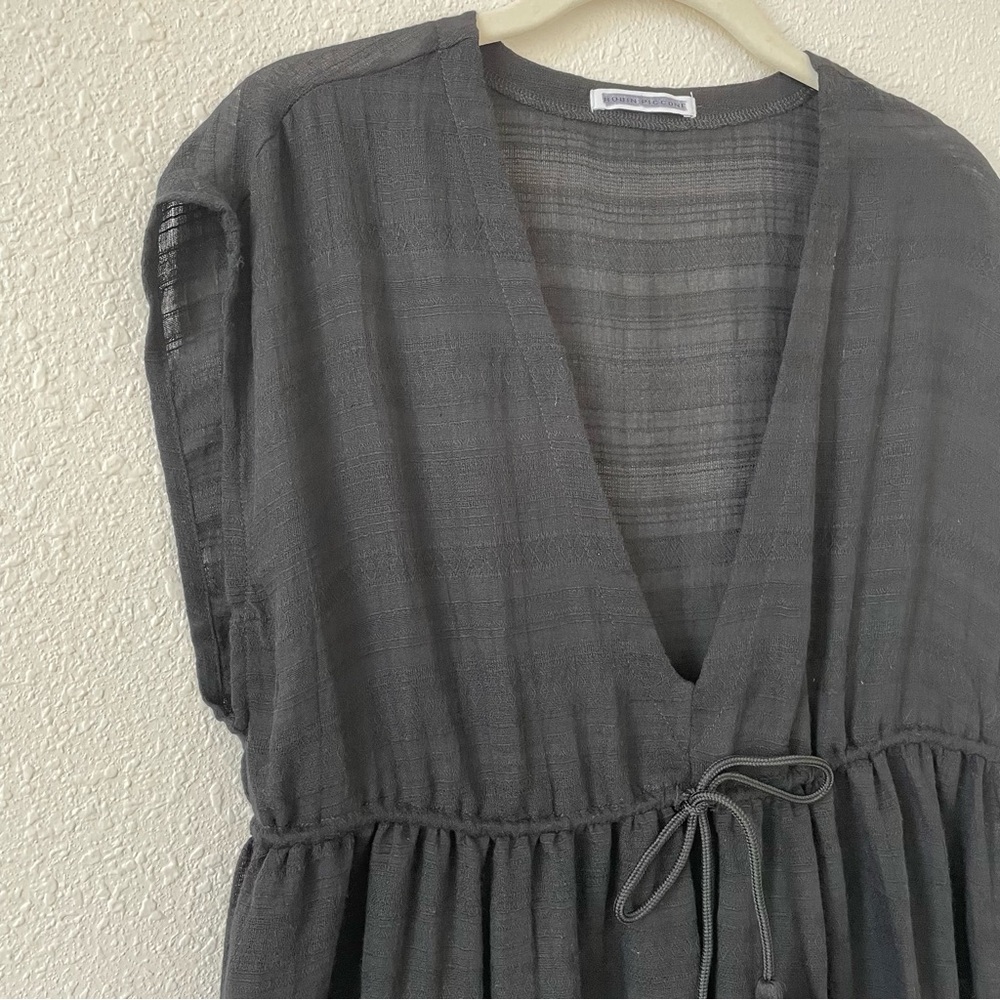 Robin Piccone Natalie Flouncy Dress Black Size Small Coastal Resortwear Goth - Picture 4 of 8